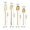 Talheres de Aço Inoxidável 304 Transfronteiriços, Garfo, Colher, Caneca Criativa para Pendurar, Colher Doméstica, Talheres Ocidentais, Colher para Bolo, Sobremesa, Café