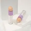 Nuevo tubo de brillo de labios con cadena de bolitas, herramienta dispensadora para tubo de brillo de labios, material de empaque cosmético, tubo de brillo de labios vacío