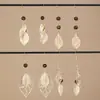 Ez5866 Lujo Ligero Estéreo Hoja Metal Perforado Creativo Nuevos Pendientes para Mujer Cara Larga Adelgazantes Joyería para Niñas