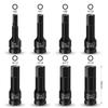 Llave eléctrica Hi-Spec dado hexagonal cabeza de pistola de aire 1/2 juego de destornillador de cabeza de flor de ciruelo unido alargado