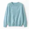 Novedades para Otoño/Invierno 26: Suéter básico de polar con cuello redondo, jersey de polar de cachemira de seda de mora, suéter de lana de corte holgado