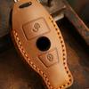 Adecuado para Mercedes-Benz GLK cubierta de llave Clase E Clase C R350 antiguo GL Clase E de alta calidad GLC estuche de cuero estuche protector hebilla