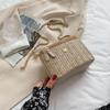 Saco cosmético simples caixa de palha saco tecido fada mori usando tecido bolsa de praia saco único ombro crossbody bag