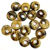 Venta caliente transfronteriza gema natural Ágata de cristal 18 mm hebilla de seguridad pendientes colgantes accesorios de joyería DIY