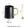 Taza de Cerámica Esmerilada de Alto Valor de Color para Hombre y Mujer Taza de Café Negro Taza para Té con Leche Vaso para Agua Hogar Estilo Japonés con Tapa