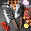 Stock de Liquidación del Fabricante: Cuchillo para cortar hueso con patrón de martillo para el hogar hecho de acero inoxidable