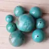 Cuentas Sueltas Redondas de Cerámica Alta Magnesita Turquesa Pulsera Cuentas Espaciadoras Individuales con Cuentas Estrella y Luna Accesorios Bodhi