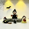 Adornos de Bruja de Vidrio Transfronterizos para Halloween, Gato Negro de Vidrio, Manualidades de Decoración de Escritorio de Fantasma Bruja