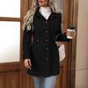 En Stock Abrigo de Lana Europeo de Longitud Media para Mujer Tallas Grandes Otoño e Invierno con Forro, Chaqueta de Lana, Exclusivo de Amazon