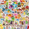 50 peças adesivos de grafite para treinamento de bebês e aprendizado infantil material adesivo para cadernos diy e agendas adesivos à prova d'água
