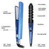 Rizador Recto de Doble Propósito Transfronterizo Plancha Rizadora Pinza para Permanente Azul Nano Titanio Plancha Recta Pinza Enderezador de Cabello