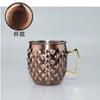 Venta caliente transfronteriza moscowmule patrón de diamante galvanizado Taza Moscow mule de acero inoxidable con LOGO taza de cerveza