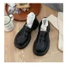 Zapatos de Vestir para Mujer con Punta Redonda y Suela Gruesa Estilo Académico Negro Zapatos Pequeños de Cuero Mocasines Británicos Versátiles Zapatos Formales Zapatos jk