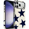 Funda de Teléfono Azul Marino de Cinco Puntas Más Vendida en Tiktok para Apple 18 Pro Max, Funda Protectora Mate Súper Popular No Repetitiva