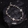 Collar con colgante de trébol de cuatro hojas y circonita de color, estilo dulce y moderno, para mujer, diseño de estrella de nicho de alta calidad, elegante cadena de clavícula, joyería