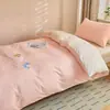 Nuevo modelo 2026 juego de tres piezas de algodón puro para dormitorios universitarios, sábana y funda de edredón 100% algodón, juego de ropa de cama para cama individual
