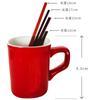 Pajita de café desechable empaque individual agitador de café de dos orificios bebida caliente jugo pajita pequeña de doble orificio