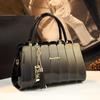 Bolsa de Mão Grande Capacidade Estilo Moda 2026 para Mulheres de Meia-Idade, Bolsa de Ombro e Transversal em Couro Genuíno para Mães e Sogras