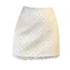 Falda de traje de lunares para mujer, nuevo estilo verano 2026, falda corta de línea A, falda lápiz de cintura alta, falda midi, falda pantalón, de moda