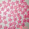 Pasador de Pelo Luminoso Lindo de Estrella Color Rojo Ciber Fluorescente Estrella de Cinco Puntas Clip Dulce Japonés BB Pasador para Flequillo