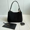Estilo Otoño e Invierno Primera Capa Gamuza Tejido Bolsa Paracaídas Gran Capacidad Bolsa Cubo Transfronteriza Bolso de Hombro Cruzado de Moda para Mujer
