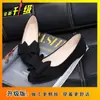Zapatos de Salón Individuales para Mujer, Zapatos de Abuela de Punta Fina, Nuevo Estilo Primavera 2025, Boca Baja, Tacón Plano, Suela Plana, Zapatos con Lazo