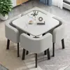 Juego simple de mesa y sillas de oficina para negociación, mesa creativa de recepción para tienda de té de leche, mesa redonda pequeña de recepción informal, mesa de comedor