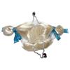 Peluca con lazo para perro, estilo floral, color dulce a juego, exquisita tarjeta para el cabello, bola dorada clara, a juego