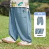 Kaka Panda Roupa Infantil Calça Longa Bebê Roupa Infantil Seda Furo Único Calça Anti-Mosquito Roupa de Verão para Meninos Calça Casual para Meninas