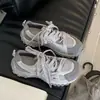 Cuero Suave Senderismo Montaña Suela Gruesa Zapatos Papá Mujer 2026 Otoño Nuevo Malla Transpirable Versátil Casual Deportivo