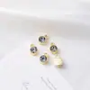 Chapado con Tachuelas de Diamante Piedra de Estrella Colorida Piedra de la Suerte Joyería de Piedra de Nacimiento Accesorios Colgante de Collar DIY Pendientes