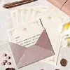 Juego de sellos de cera para sobre nacarado dorado brillante de seis colores sobre para carta escrita a mano tarjeta de felicitación invitación tarjeta especial sobre de papel