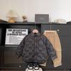 Xianao 2023 Invierno nuevo ropa para niños chamarra de plumón ligera para niños plumón de pato blanco solapa con letras negras abrigo cálido