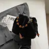 Bolso Retro Peludo Transfronterizo para Mujer 2026 Otoño e Invierno Nuevo Bolso de Mano Moda Bolso Cruzado de Felpa Bolso Cubo Estampado de Leopardo