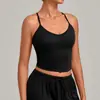 Camiseta de tirantes de yoga ajustada transfronteriza sin copas, sujetador deportivo de doble capa con cuello en V para correr, ejercicio y fitness tank top 5276