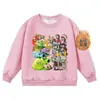 Plantas vs. Ropa Periférica de Zombies Caricatura Pistaplantas Sudadera Infantil Sudadera de Manga Larga Otoño/Invierno Top para Niños