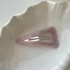 Grampo de Cabelo Elegante Estilo Coreano de Acetato Triângulo Vazado Grampo Lateral Penteado de Alta Qualidade Grampo para Franja Acessório de Cabelo