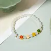 Pulsera de Cuentas de Paz y Alegría, Pulsera de Joyería Retro de Lujo Ligero de Gama Alta, Pulsera de Cuentas Versátil de Diseño de Nicho para Mujer