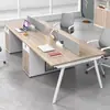 Escritorio y Silla de Oficina para Personal Combinación Simple 68 Doble Cuatro-Seis-Ocho Personas Escritorio de Oficina Pantalla Estación de Trabajo para Computadora