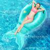 Directo de fábrica PVC inflable sirena fila flotante sirena anillo de natación reclinable de agua juguete de agua de dibujos animados