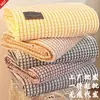 Manta de aire acondicionado con tejido de gofre, manta para siesta en la oficina, manta decorativa para sofá, manta de avión con tejido de piña, venta al por mayor y envío transfronterizo