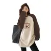 Camiseta Interior de Base con Contraste Cepillado Hecha en Europa para Mujer Otoño e Invierno Estilo Coreano Engrosada de Longitud Media con Cuello Rulot Manga Larga