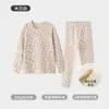 Conjunto de Roupa Íntima Infantil Algodão Puro Classe A Calça Longa e Blusa Outono/Inverno Novo para Crianças Maiores Estilo Fino Liquidação Oferta Especial de Bem-Estar