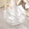 Ropa interior de seda de hielo ultrafina para mujer, entrepierna de algodón, encaje de alta calidad, cintura media, cómodos y transpirables, calzones