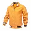 Jaqueta Casual Masculina Moda Europeia e Americana Transfronteiriça 2023 Tendência Primavera e Outono Cardigan Esportivo Casual com Gola Alta e Zíper para Homens