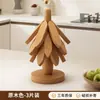 Tapete isolante térmico, superfície de mesa de jantar em madeira maciça, anti-queimadura, uso doméstico, porta-copos em formato de árvore, ornamento de bambu, árvore de Natal, travessa para caçarola, dobrável