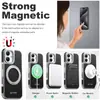 Funda para iPhone 18 Pro Max con Carga Inalámbrica, Succión Magnética, Soporte Giratorio 360°, Hebilla de Anillo, Funda de Cuero