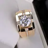 Anel de Venda Cruzada Shake Voice Celebridade Rápida Mão Rápida Ao Vivo Oito Corações Oito Flechas Zircônia Imitação Moissanita para Mulheres e Homens Anel de Casamento Seis Garras Atacado