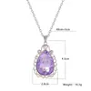 Collar Periférico Transfronterizo Europeo y Americano de Piedras Mágicas Amatista Púrpura Amuleto Colgante Infantil Niña Princesa Collar Infantil