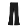 Pantalones Casuales Estilo Dulce y Picante Estilo Blogger de Instagram Bordes Delgados Cintura Baja Elásticos Ligeramente Acampanados Efecto Adelgazante y Alargador de Piernas Largo hasta el Suelo